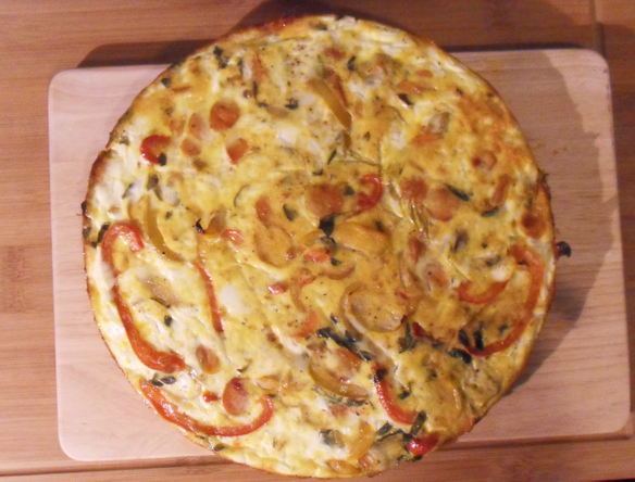 Gebackenes Paprikaomelette